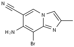 Imidazo[1,2-a]pyridine-6-carbonitrile, 7-amino-8-bromo-2-methyl- Struktur