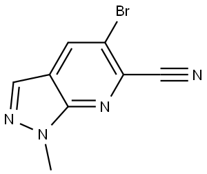 1H-Pyrazolo[3,4-b]pyridine-6-carbonitrile, 5-bromo-1-methyl- Struktur