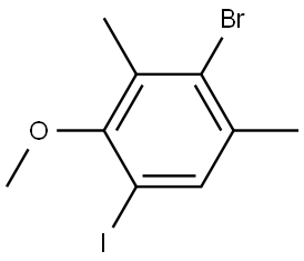 Benzene, 2-bromo-5-iodo-4-methoxy-1,3-dimethyl- Struktur