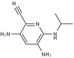 2-Pyridinecarbonitrile, 3,5-diamino-6-[(1-methylethyl)amino]- Struktur