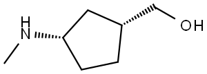 Cyclopentanemethanol, 3-(methylamino)-, (1R,3S)- Struktur