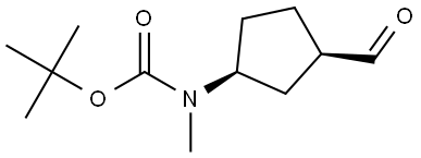 tert-Butyl ((1S,3R)-3-formylcyclopentyl)(methyl)carbamate Struktur