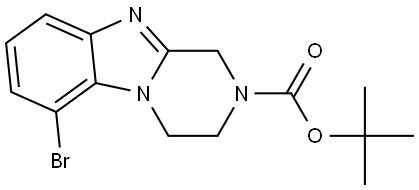 Pyrazino[1,2-a]benzimidazole-2(1H)-carboxylic acid, 6-bromo-3,4-dihydro-, 1,1-dimethylethyl ester Struktur