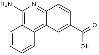 2-Phenanthridinecarboxylic acid, 6-amino- Struktur