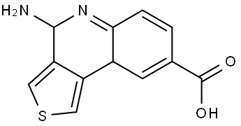 Thieno[3,4-c]quinoline-8-carboxylic acid, 4-amino-4,9a-dihydro- Struktur