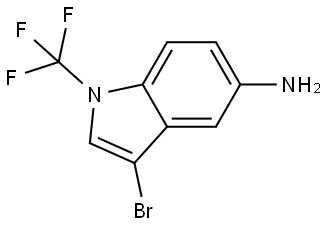 1H-Indol-5-amine, 3-bromo-1-(trifluoromethyl)- Struktur