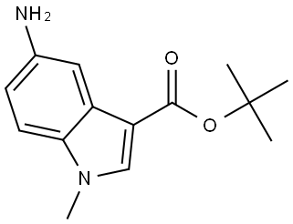 1H-Indole-3-carboxylic acid, 5-amino-1-methyl-, 1,1-dimethylethyl ester Struktur