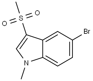 1H-Indole, 5-bromo-1-methyl-3-(methylsulfonyl)- Struktur