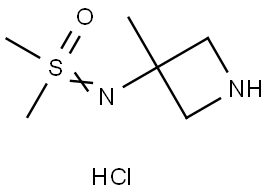 3-Azetidinamine, N-(dimethyloxido-λ4-sulfanylidene)-3-methyl-, hydrochloride (1:1) Struktur