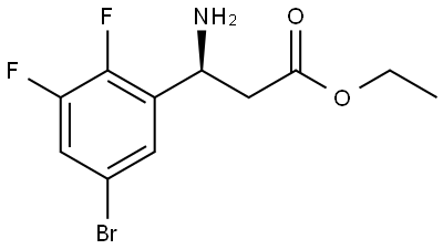 Benzenepropanoic acid, β-amino-5-bromo-2,3-difluoro-, ethyl ester, (βS)- Struktur