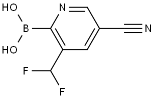 (5-Cyano-3-(difluoromethyl)pyridin-2-yl)boronic acid Struktur