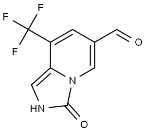 Imidazo[1,5-a]pyridine-6-carboxaldehyde, 2,3-dihydro-3-oxo-8-(trifluoromethyl)- Struktur