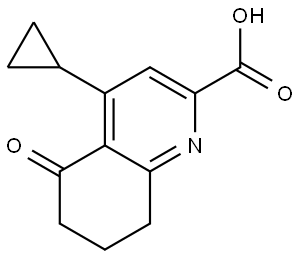 2-Quinolinecarboxylic acid, 4-cyclopropyl-5,6,7,8-tetrahydro-5-oxo- Struktur