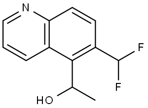 5-Quinolinemethanol, 6-(difluoromethyl)-α-methyl- Struktur