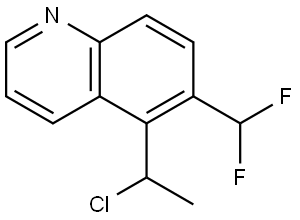 Quinoline, 5-(1-chloroethyl)-6-(difluoromethyl)- Struktur