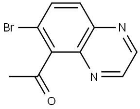 Ethanone, 1-(6-bromo-5-quinoxalinyl)- Struktur