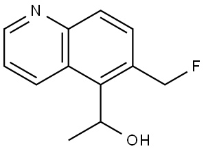 5-Quinolinemethanol, 6-(fluoromethyl)-α-methyl- Struktur