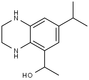 5-Quinoxalinemethanol, 1,2,3,4-tetrahydro-α-methyl-7-(1-methylethyl)- Struktur