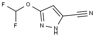 1H-Pyrazole-5-carbonitrile, 3-(difluoromethoxy)- Struktur