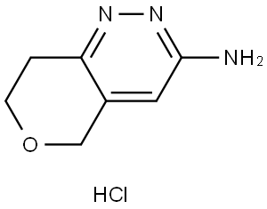 5H-Pyrano[4,3-c]pyridazin-3-amine, 7,8-dihydro-, hydrochloride (1:1) Struktur