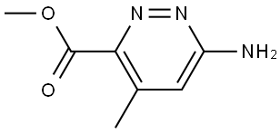 3-Pyridazinecarboxylic acid, 6-amino-4-methyl-, methyl ester Struktur