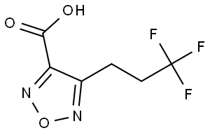 1,2,5-Oxadiazole-3-carboxylic acid, 4-(3,3,3-trifluoropropyl)- Struktur