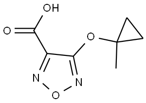 1,2,5-Oxadiazole-3-carboxylic acid, 4-[(1-methylcyclopropyl)oxy]- Struktur