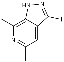 1H-Pyrazolo[3,4-c]pyridine, 3-iodo-5,7-dimethyl- Struktur