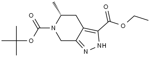 6H-Pyrazolo[3,4-c]pyridine-3,6-dicarboxylic acid, 2,4,5,7-tetrahydro-5-methyl-, 6-(1,1-dimethylethyl) 3-ethyl ester, (5R)- Struktur