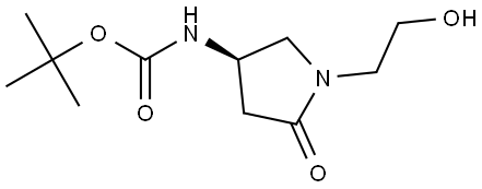 tert-Butyl (R)-(1-(2-hydroxyethyl)-5-oxopyrrolidin-3-yl)carbamate Struktur