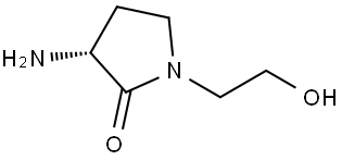 2-Pyrrolidinone, 3-amino-1-(2-hydroxyethyl)-, (3R)- Struktur