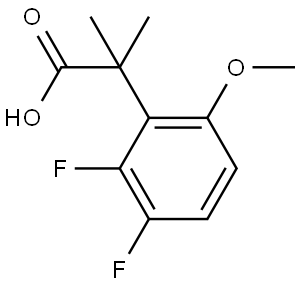 Benzeneacetic acid, 2,3-difluoro-6-methoxy-α,α-dimethyl- Struktur