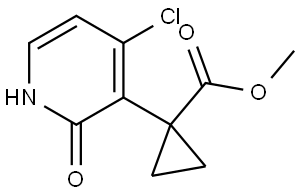 Cyclopropanecarboxylic acid, 1-(4-chloro-1,2-dihydro-2-oxo-3-pyridinyl)-, methyl ester Struktur