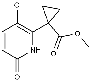 Methyl 1-(3-chloro-6-oxo-1,6-dihydropyridin-2-yl)cyclopropane-1-carboxylate Struktur