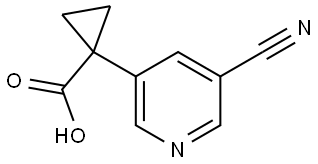 Cyclopropanecarboxylic acid, 1-(5-cyano-3-pyridinyl)- Struktur