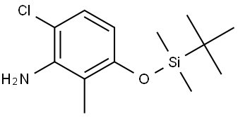 Benzenamine, 6-chloro-3-[[(1,1-dimethylethyl)dimethylsilyl]oxy]-2-methyl- Struktur