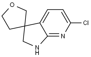 Spiro[furan-3(2H),3′-[3H]pyrrolo[2,3-b]pyridine], 6′-chloro-1′,2′,4,5-tetrahydro- Struktur