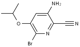 2-Pyridinecarbonitrile, 3-amino-6-bromo-5-(1-methylethoxy)- Struktur