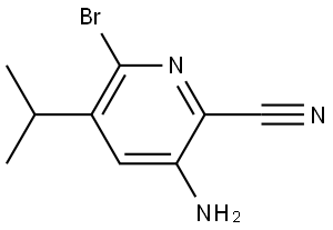 2-Pyridinecarbonitrile, 3-amino-6-bromo-5-(1-methylethyl)- Struktur