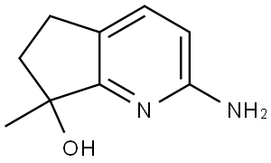 5H-Cyclopenta[b]pyridin-7-ol, 2-amino-6,7-dihydro-7-methyl- Struktur