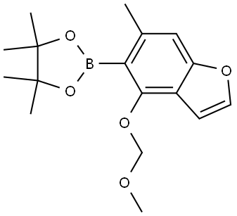 2-(4-(Methoxymethoxy)-6-methylbenzofuran-5-yl)-4,4,5,5-tetramethyl-1,3,2-dioxaborolane Struktur