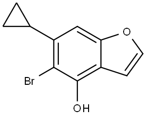 5-Bromo-6-cyclopropylbenzofuran-4-ol Struktur