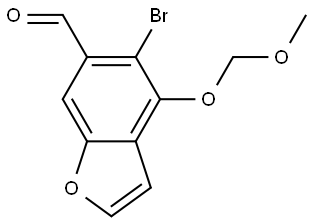 6-Benzofurancarboxaldehyde, 5-bromo-4-(methoxymethoxy)- Struktur