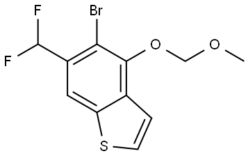 5-Bromo-6-(difluoromethyl)-4-(methoxymethoxy)benzo[b]thiophene Struktur