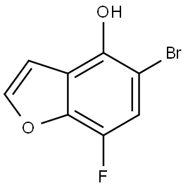 4-Benzofuranol, 5-bromo-7-fluoro- Struktur