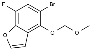 Benzofuran, 5-bromo-7-fluoro-4-(methoxymethoxy)- Struktur