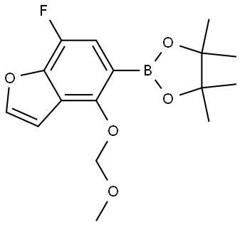 Benzofuran, 7-fluoro-4-(methoxymethoxy)-5-(4,4,5,5-tetramethyl-1,3,2-dioxaborolan-2-yl)- Struktur