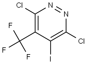 Pyridazine, 3,6-dichloro-4-iodo-5-(trifluoromethyl)- Struktur