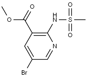 3-Pyridinecarboxylic acid, 5-bromo-2-[(methylsulfonyl)amino]-, methyl ester Struktur