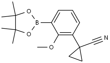 Cyclopropanecarbonitrile, 1-[2-methoxy-3-(4,4,5,5-tetramethyl-1,3,2-dioxaborolan-2-yl)phenyl]- Struktur